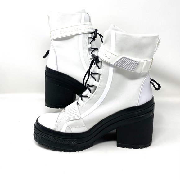 Converse Platform Heel Boots Women's Size 9 563469C CTAS Gr 82 Xx-Hi White Black - Picture 5 of 8